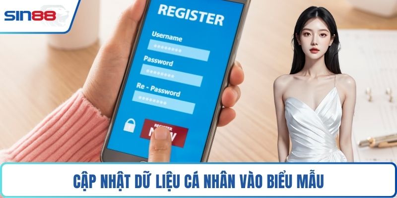 Cập nhật dữ liệu cá nhân vào biểu mẫu