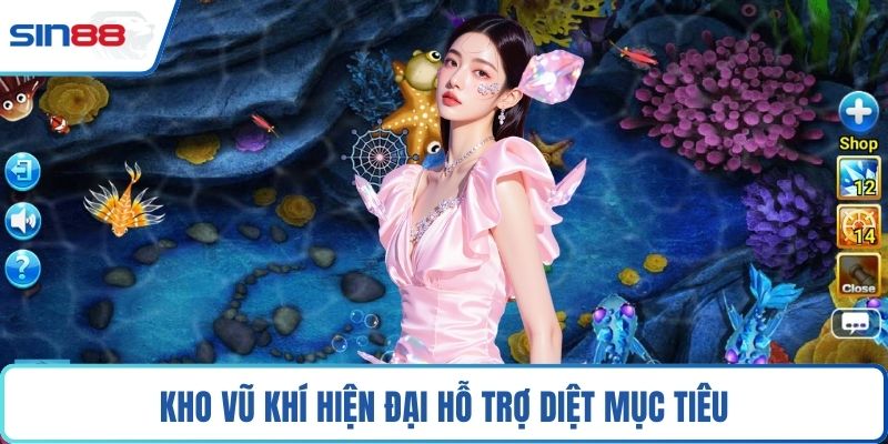 Kho vũ khí hiện đại hỗ trợ diệt mục tiêu
